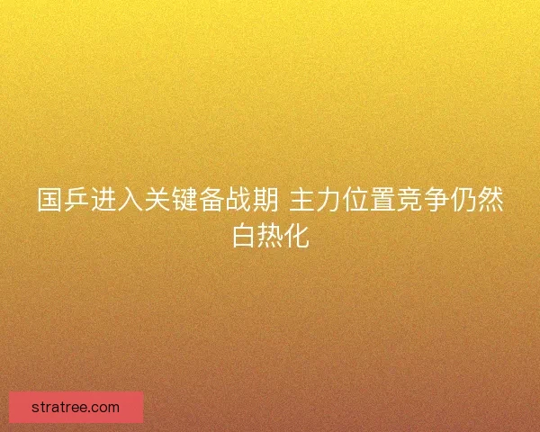 国乒进入关键备战期 主力位置竞争仍然白热化